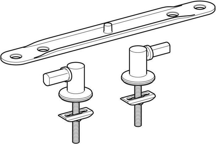 Actual product image Geberit Stainless steel hinges suitable for 573015, 573075 and 576300