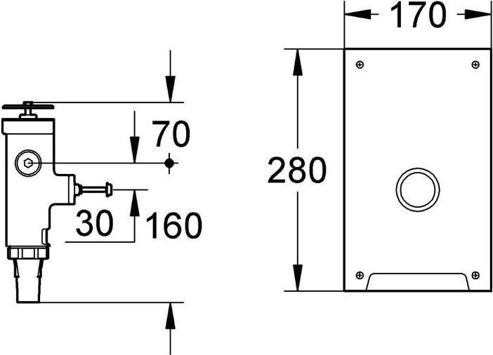 Produktbild Grohe WC-Druckspüler 3/4" o Vorabsperrung chr