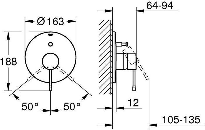 Immagine prodotto Grohe Miscelatore monocomando per vasca ESSENCE pronto all'uso f Rapido E chr