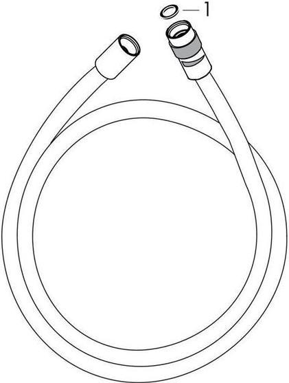 Produktbild hansgrohe HG Brauseschlauch ISIFLEX chrom, mit Volumenkontrolle 1600mm (160 cm)