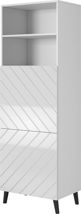 Cama Schrank ABETO 60x40x176 5 cm weiss/weiss-glänzend