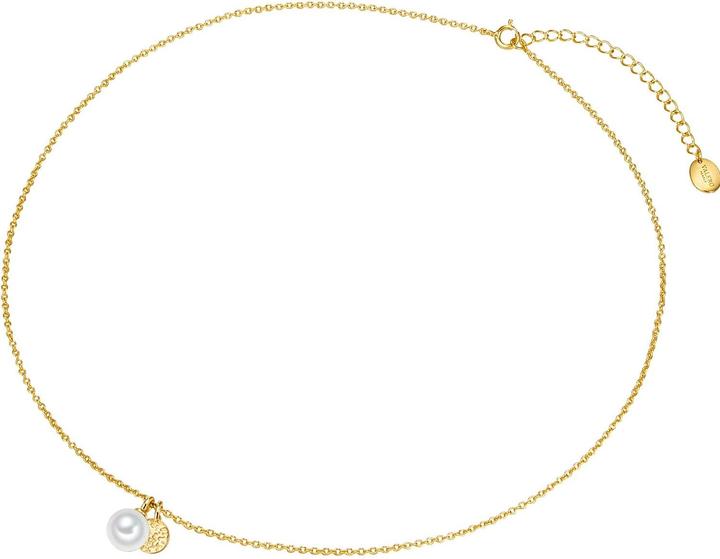 Valero Pearls Damen Sterling Silber Süßwasser-Zuchtperle Gelbgold 40,0 cm Basislänge + 5,0 cm (Sterling Silber, 42 - 47 cm)