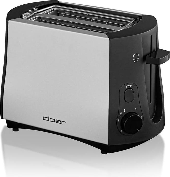 Produktbild Cloer Toaster mit Brötchenaufsatz und Krümelschublade