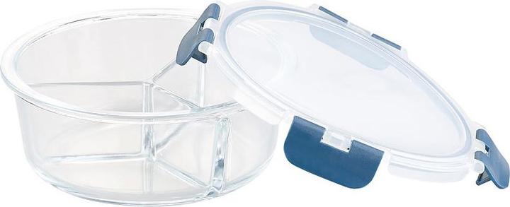 Produktbild Rosenstein & Söhne Glas-Frischhaltedose mit 3 Kammern & Klick-Deckel (0.80 l)