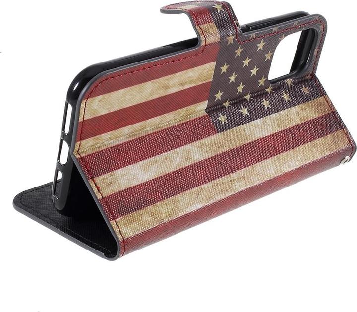 Produktbild Cover-Discount iPhone 11 Pro Max - Leder Hülle USA Amerika Flagge (Apple iPhone 11 Pro Max)
