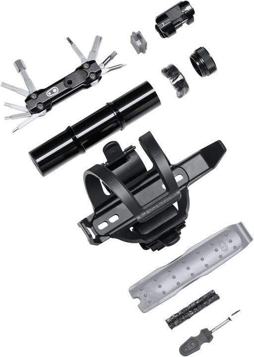 Actual product image Crankbrothers S.O.S. BC18 Side Entry bottle cage + multitool, black