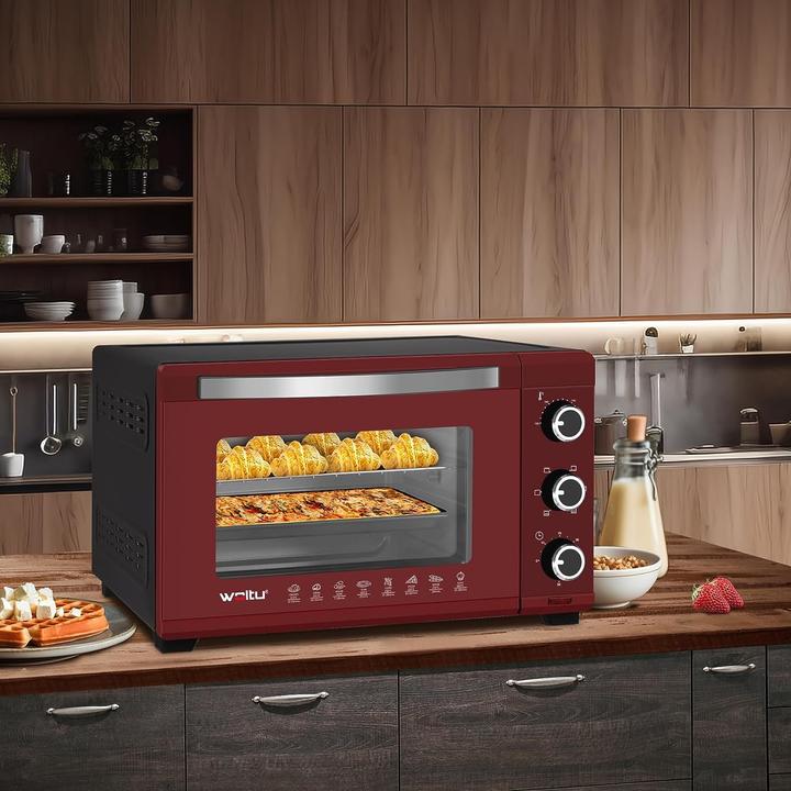 Image du produit Woltu Mini four 32 litres, noir+rouge