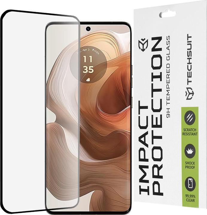 Produktbild Techsuit - 111D Full Cover / Full Glue Glass / 3D Curved Screen - Motorola Edge 50 Ultra - Black (1 Stück, Motorola Edge 50 Ultra)