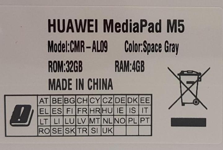 Actual product image Huawei MediaPad M5 (4G, 10.80", 32 GB, Space Grey)