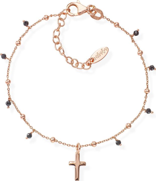 Amen Candy Charm Cross Armband (16 cm, 925er Silber)