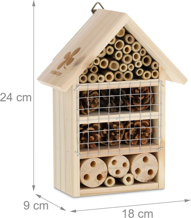 Productafbeelding Relaxdays Insectenhotel (Bijen, Lieveheersbeestje, Kantenvleugel)