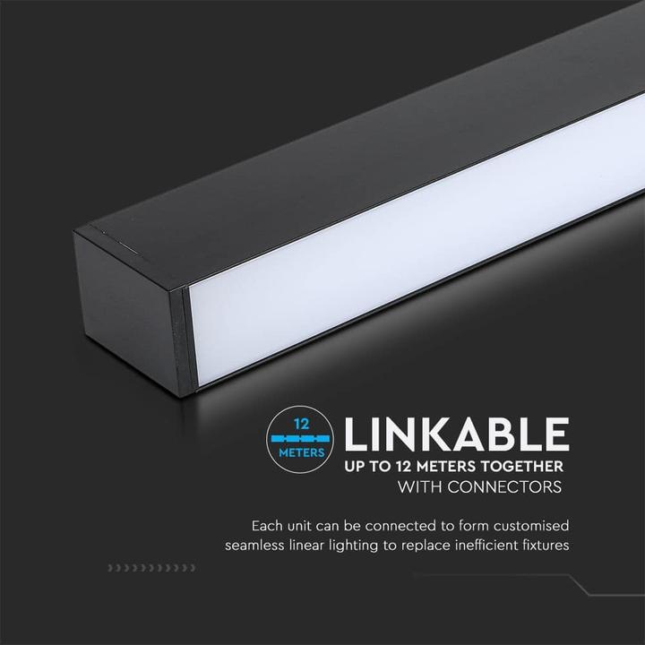 Produktbild V-TAC VT746B LED Linear Light SAMSUNG Chip 40W Surface Black Body 3000K (3275 lm)