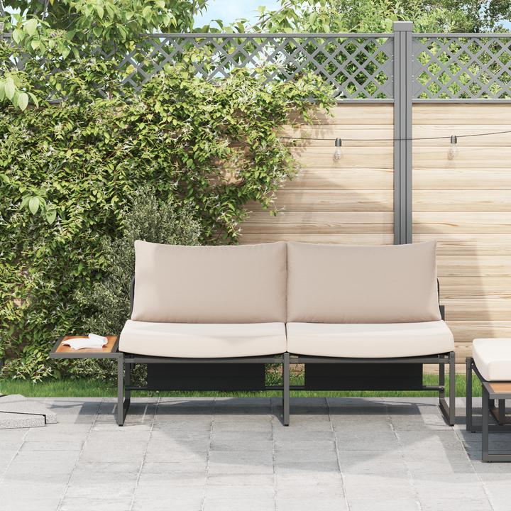 Produktbild VidaXL 2-Sitzer Garten-Sofa mit Taupe-Kissen