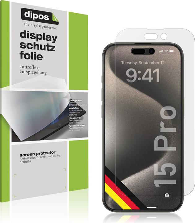 Produktbild Dipos Displayschutzfolie Antireflex (6 Stück, Apple iPhone 15 Pro)