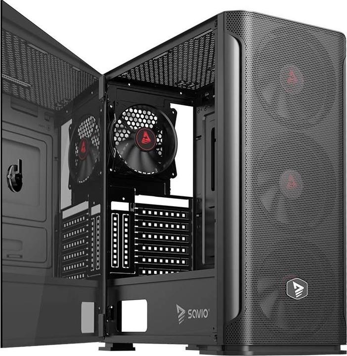 Image du produit Savio SHADOW X2 computer case Midi Tower Noir (ITX, ATX, mATX)