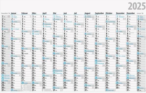 Image du produit Rido Planning annuel 121x77cm 14 mois 2025 (Non contraignant, Allemand)