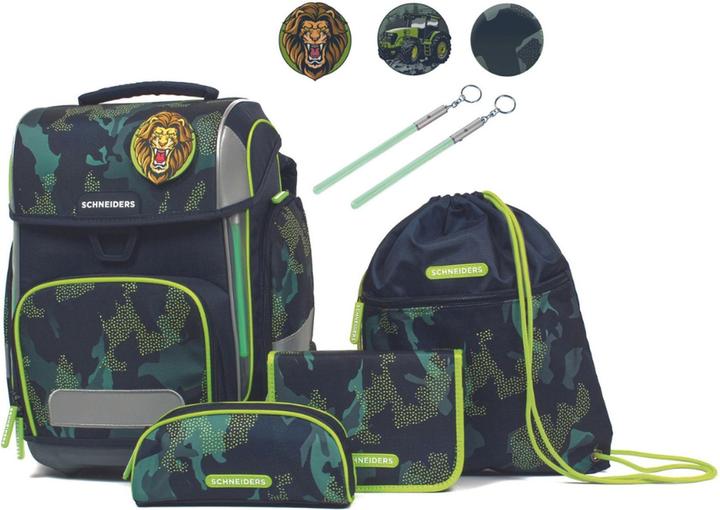 Schneiders Schultaschenset Camo Rush anthracite (21 l)