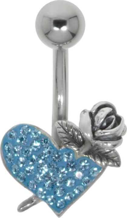 Bijouteria Bauchpiercing (Silber 925, Chirurgenstahl 316L, Kristall)