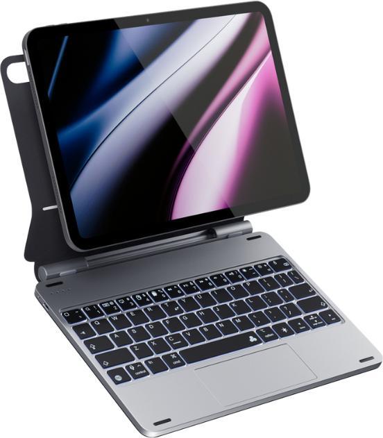 Immagine prodotto Epico Custodia con tastiera in alluminio per iPad Pro 11"/Air 10.9"/Air 11" M2 (DE)