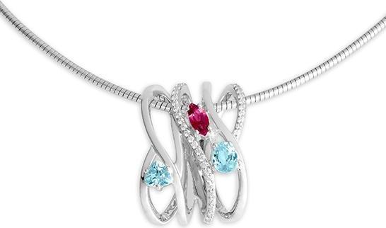 Breuning ANHÄNGER - ED.TOP.HELL/E.ROSA TURMALIN/Brill. 0,193 Ct. H/si (750/18 K Gold)