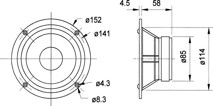 Produktbild Visaton Tiefmitteltöner AL 130, 8 Ohm