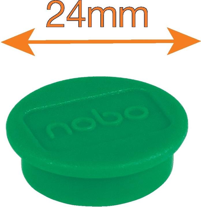 Image du produit Nobo Aimant rond 24mm 1915296 vert 10 pièces (10 x)