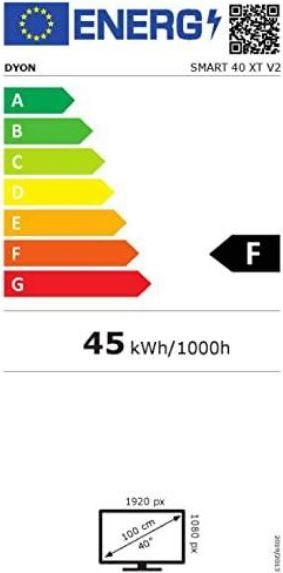 Energie-Label Dyon SMART 40 XT (40", LCD, Full HD, 2020)