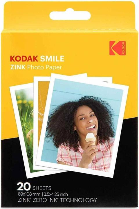 Produktbild Kodak Zink Smile (78 g/m², 9 x 11 cm, 20 x)