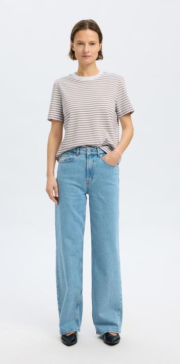 Actual product image Selected Femme Slfessential Ss Striped Boxy Tee Noos (L)
