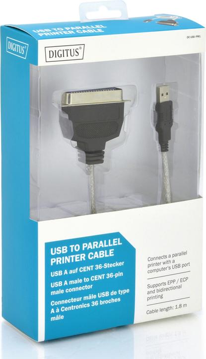 Produktbild Digitus USB - Parallel-Druckerkabel (1.80 m, Parallel (Drucker))