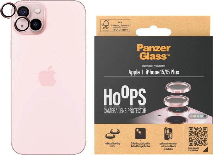 PanzerGlass Hoops Camera Lens Protector (1 Piece, Apple iPhone 15, Apple iPhone 15 Plus)