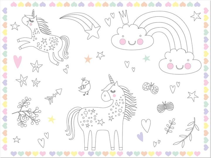 Productafbeelding Folat Eenhoorns & Regenboog Kleurplaten, 6st. (6 Pcs., 40 x 30 cm)