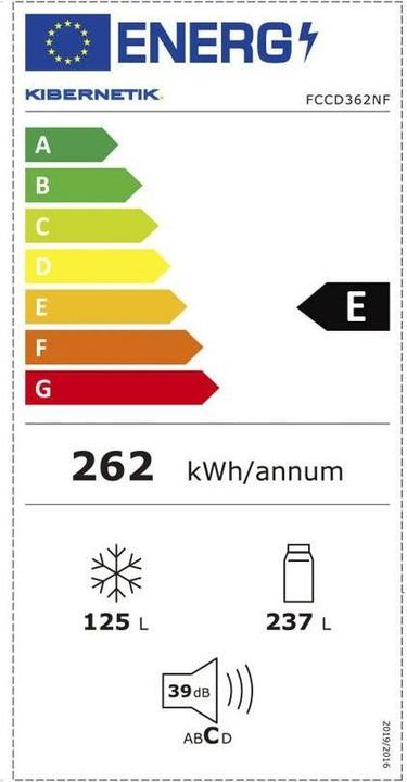 Energie-Label Kibernetik Food Center FCCD362NF (E) (362 l)
