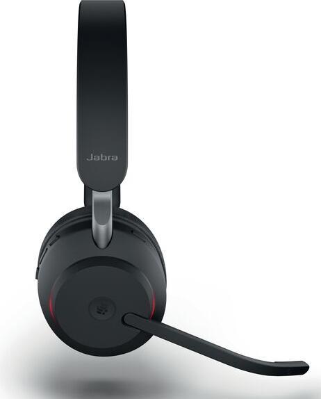 Actual product image Jabra Evolve2 65 Stereo MS + Charger + Link 380c black (Cable, Wireless, USB-C)