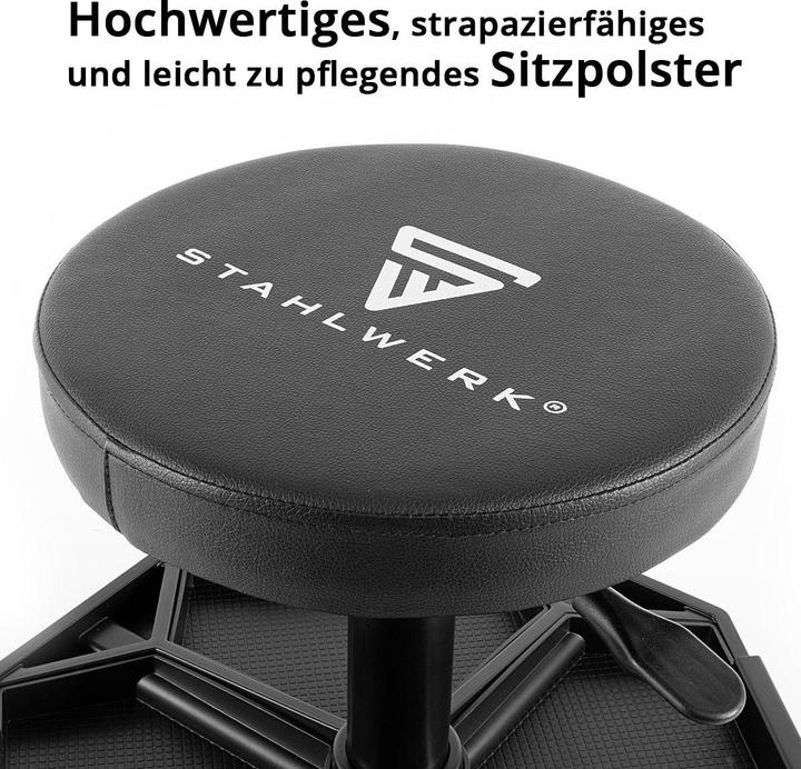 Produktbild Stahlwerk Werkstatthocker WRH-136 ST bis 136 kg belastbar höhenverstellbar (136 kg)