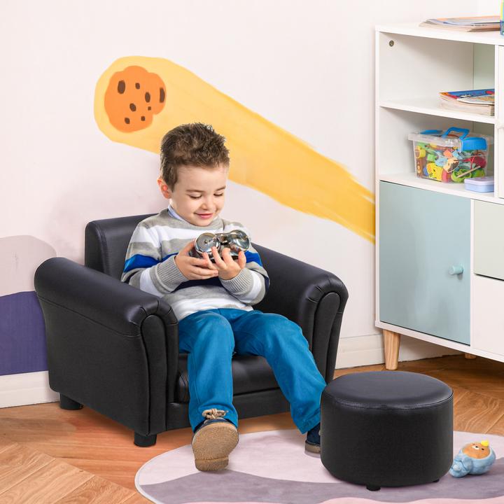 Actual product image Homcom Children's armchair with footstool (Child armchair)