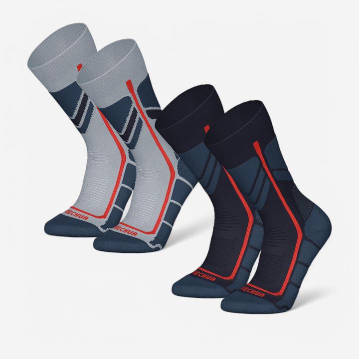 Image du produit Quechua Chaussettes de randonnée enfants chaudes mi-hautes randonnée hivernale - SH500 Mountain 2 paires (35, 38)