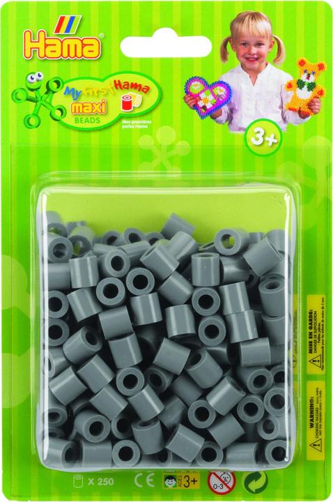 Produktbild Hama Bügelperlen Maxi - Grau, 250 Stück