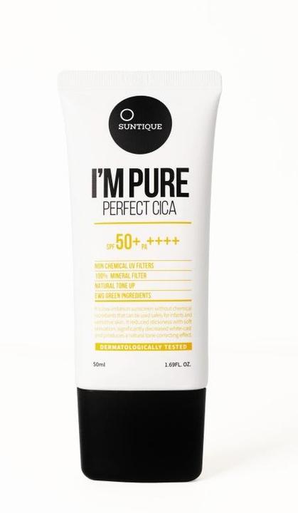 Actual product image Suntique I'M PURE Perfect Cica SPF50+ (Suntan cream, SPF 50+, 50 ml)