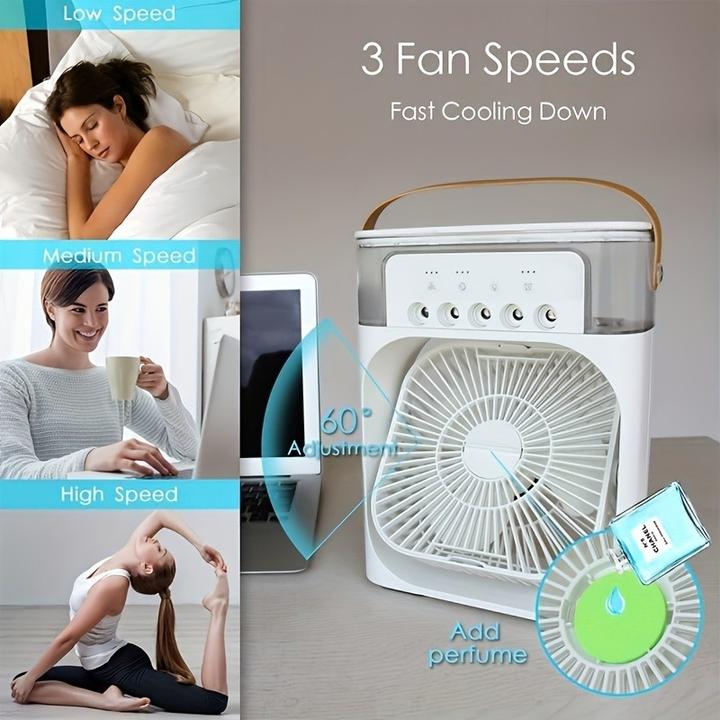 Actual product image PhoneLook USB Ventilator mit Nebelfunktion, multifunktional, 6 einstellbare Sprühmodi und Aromadiffusor
