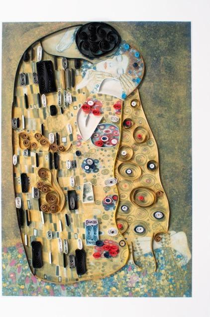 Produktbild Hervorragend Paper Quilling Karte Gustav Klimt Der Kuss (1 Stk.)