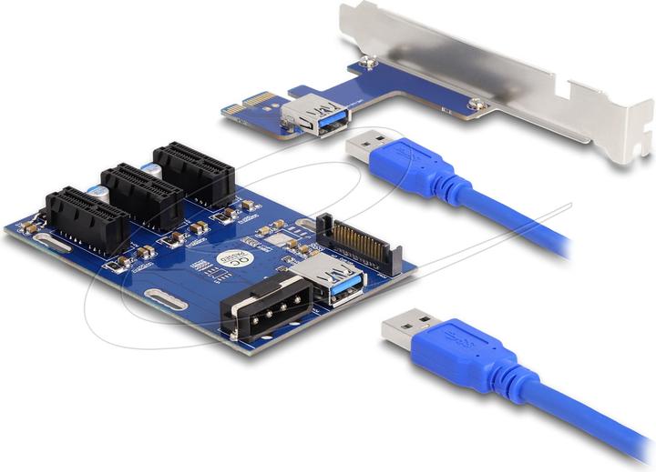 Immagine prodotto Delock Scheda riser PCI Express x1 a 3 x PCIe x1 con cavo USB da 50 cm