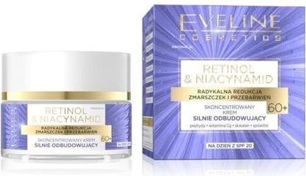 Actual product image Eveline Retinol & Niacinamide Concentrated Strong Day Restorative Cream 60+ 50Ml (50 ml, Day cream, SPF 20)