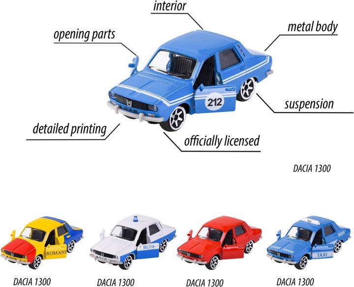 Image du produit Majorette Dacia 1300 5 Pieces Giftpack