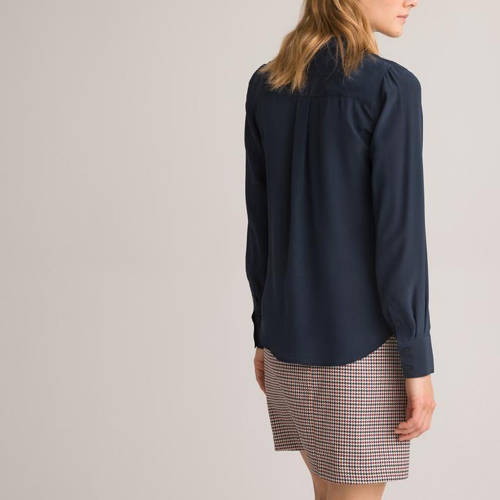Actual product image La Redoute Collections Silk blouse with long sleeves (34)