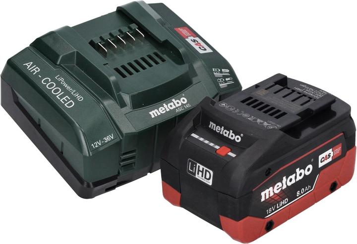 Image du produit Metabo KH 18 LTX 24 Marteau combiné sans fil 18 V 2,1 J SDS plus + 1x batterie 8,0 Ah + chargeur + metaBOX (Fonctionnement sur batterie)