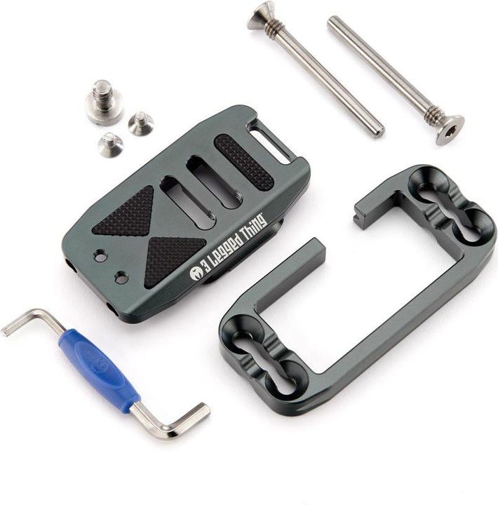 Image du produit 3 Legged Thing ELLIE SHORT Grey compatible avec Peak Design Capture Clip et Arca (Adaptateur pour pied)