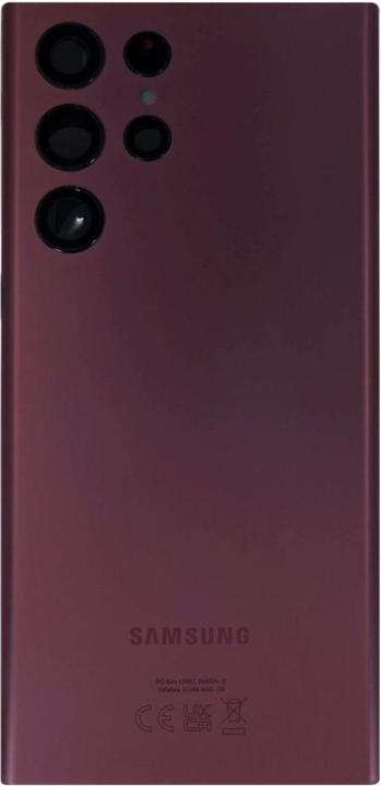 Actual product image Samsung S908B Galaxy S22 Ultra Battery Cover Burgundy (Service Pack)