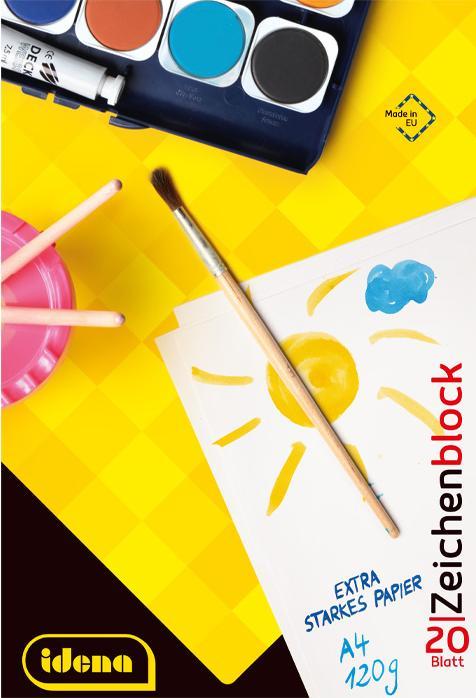 Actual product image Idena Zeichenblock 20 Blatt 120g/m² DIN A4 (A4, Plain)