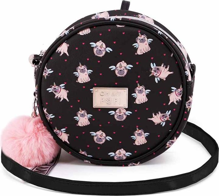 Oh My Pop! Round Shoulder Bag Pug